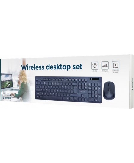 Gembird | Wireless desktop set | KBS-WCH-03 | Black | Keyboard and Mouse Set | Wireless | Mouse included | US | Black | US | 380