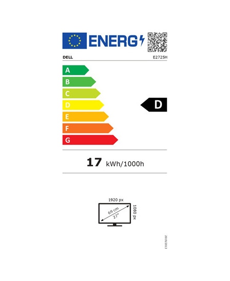 Dell E2725H | 27 " | VA | FHD | 16:9 | 75 Hz | 5 ms | 1920 x 1080 pixels | 300 cd/m² | Warranty 36 month(s)