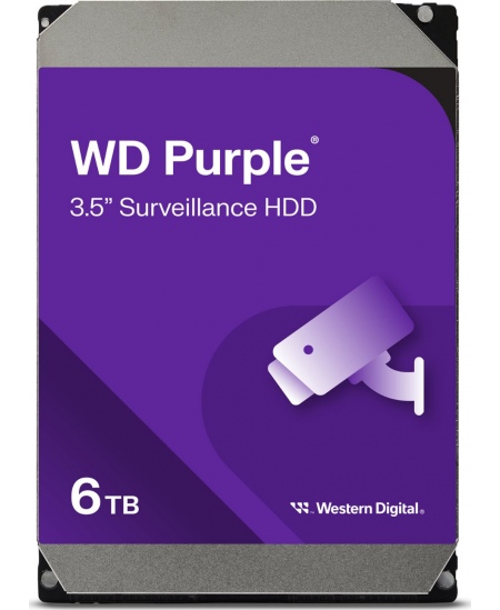 Western Digital Hard Drive Purple WD64PURZ 5460 RPM, 6000 GB