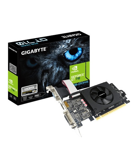 Gigabyte | GV-N710D5-2GIL | NVIDIA | 2 GB | GeForce GT 710 | GDDR5 | DVI-D ports quantity 1 | HDMI ports quantity 1 | PCI-E 2.0 