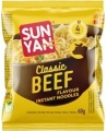 Greitai paruošiami makaronai SUN YAN su jautienos skonio sultiniu, pakelyje, 60g