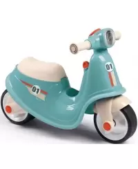 Smoby Niebieski jeździk skuter Retro Ciche koła Scooter