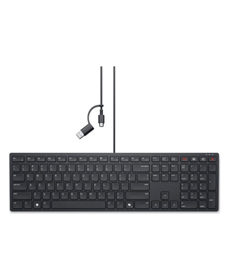 Dell | Collaboration Keyboard | KB525C | Keyboard | Wired | Estonian (QWERTY) | Black | USB-C