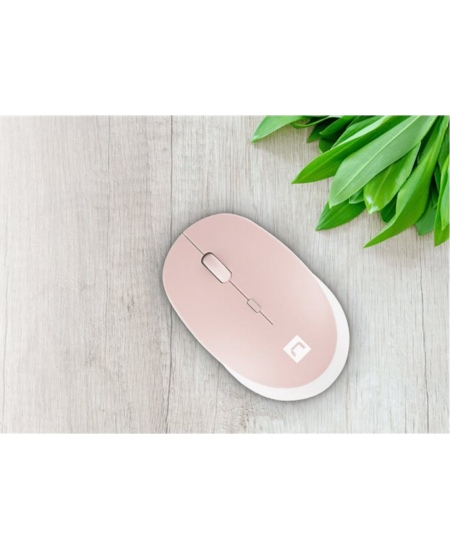 Natec Mouse Harrier 2 Wireless, White/Pink, Bluetooth
