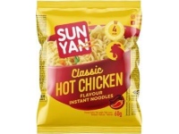 Greitai paruošiami makaronai SUN YAN Classic su aštrios vištienos skonio sultiniu, pakelyje, 60g