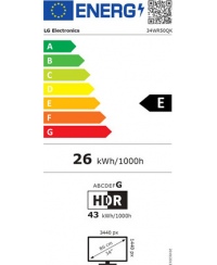 LG 34WR50QK-B | 34 " | VA | QHD | 21:9 | 100 Hz | 5 ms | 3440 x 1440 pixels | 240 cd/m² | HDMI ports quantity 2