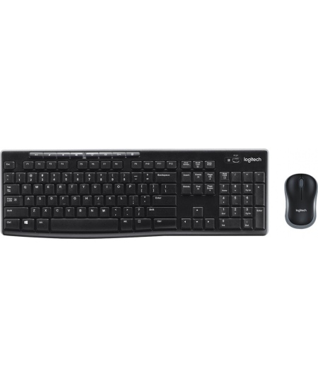 Logitech MK270 | Keyboard and Mouse Set | Wireless | US | Black