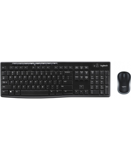Logitech MK270 | Keyboard and Mouse Set | Wireless | US | Black