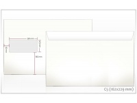 Vokai C5, 162x229 mm, langelis kairėje 45x90 mm, su nuplėšiama juostele, 1000 vnt