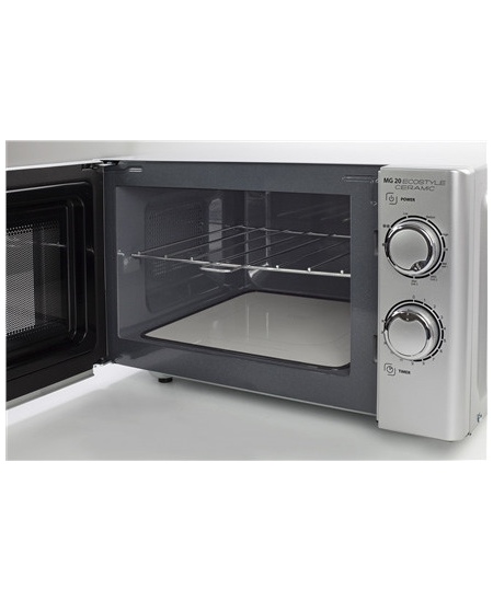 Caso Ecostyle Ceramic 03316 Free standing, Grill,  Intuitive control using rotary knobs, 700 W, Black/Silver, Defrost function