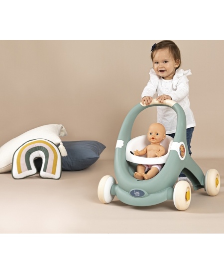 SMOBY Little Chodzik 3w1 Pchacz Interaktywny Wózek