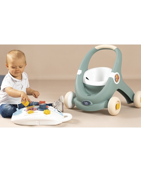 SMOBY Little Chodzik 3w1 Pchacz Interaktywny Wózek