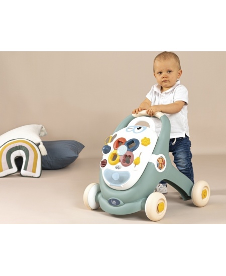 SMOBY Little Chodzik 3w1 Pchacz Interaktywny Wózek