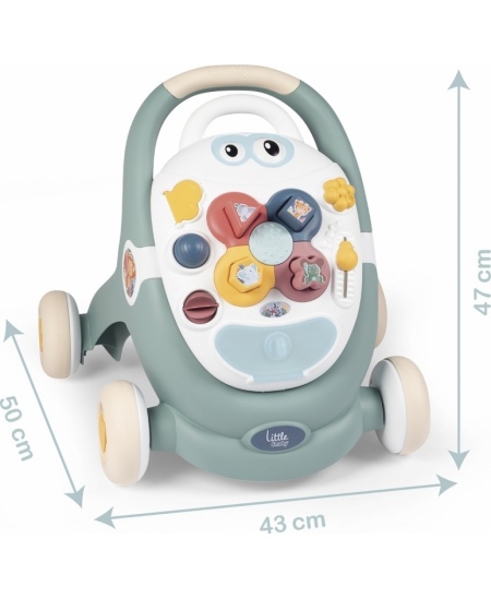 SMOBY Little Chodzik 3w1 Pchacz Interaktywny Wózek