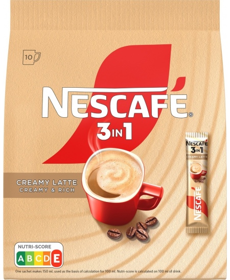 NESCAFE CREAMY LATTE kavos gėri. 3in1 (maiš.10*15)