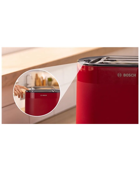 Bosch Compact Toaster | TAT2M124 MyMoment | Power 950 W | Number of slots 2 | Housing material Plastic | Red