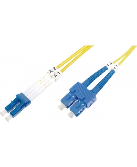 Digitus FO Patch Cord, Duplex, LC to SC SM OS2 09/125 µ, 3 m