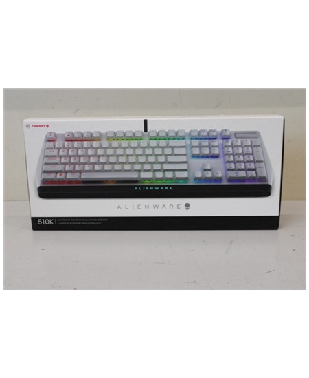 SALE OUT. Dell Alienware 510K Low-profile RGB Mechanical Gaming Keyboard - AW510K (Lunar Light), DEMO AS USED | Dell | Alienware