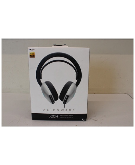 SALE OUT. Dell Alienware Wired Gaming Headset - AW520H (Lunar Light), UNPACKED AS DEMO | Dell | Alienware Wired Gaming Headset |