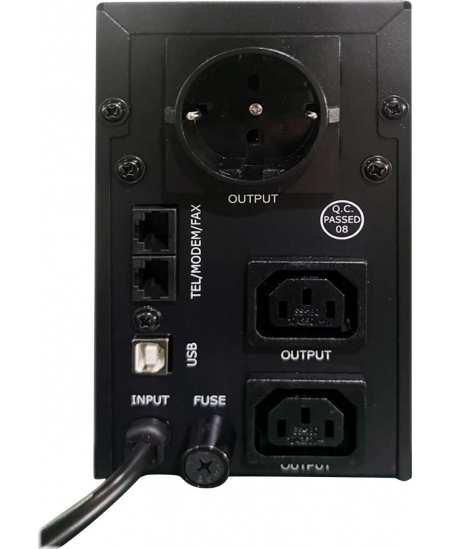 EnerGenie UPS with USB and LCD display, Black 850 VA, 510 W, 220 V