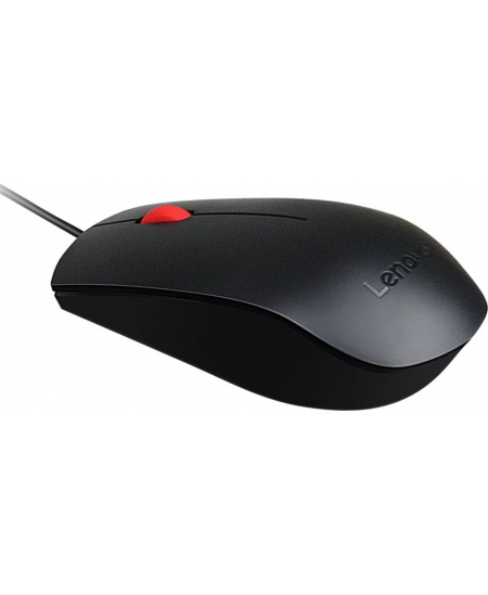 Lenovo Essential USB Wired Mouse, 1600 DPI, 1.8 m, 3 Buttons, Black Lenovo