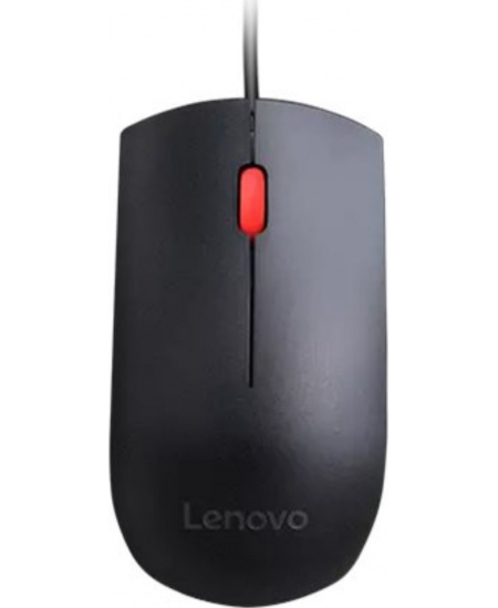 Lenovo Essential USB Wired Mouse, 1600 DPI, 1.8 m, 3 Buttons, Black Lenovo