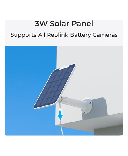 Reolink | Battery Wi-Fi Security Camera with Solar Panel | Argus Series B320 | Bullet | 3 MP | Fixed lens | IP65 | H.264 | Micro