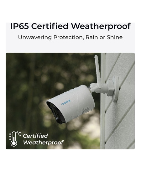 Reolink | Battery Wi-Fi Security Camera with Solar Panel | Argus Series B320 | Bullet | 3 MP | Fixed lens | IP65 | H.264 | Micro