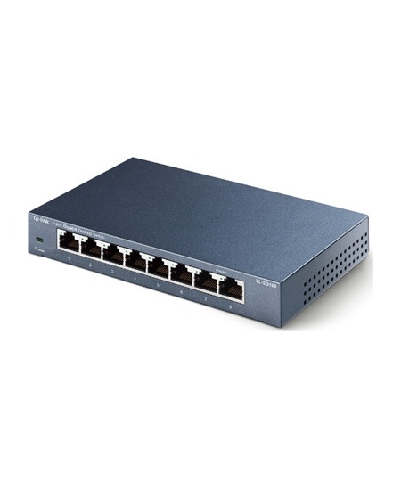 TP-LINK Switch TL-SG108 Unmanaged, Desktop, 1 Gbps (RJ-45) ports quantity 8, Power supply type External