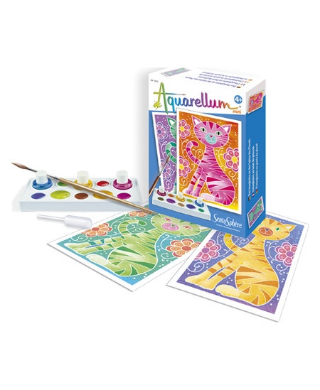 Mini Akvarelės rinkinys SentoSphere „Katės“