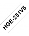 Brother HGE251 24MM BLACK ON WHITE (5PK) H/GRADE
