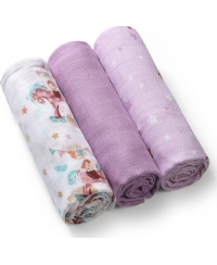 BabyOno vystyklai bambukiniai 3 vnt violetiniai 397/11