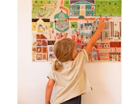 Didelis plakatas su daugkartiniais lipdukais MIESTAS