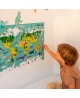 Didelis plakatas su daugkartiniais lipdukais Apli Kids „PASAULIO ŽEMĖLAPIS“