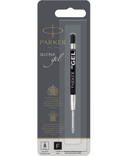 Šerdelė tušinukui PARKER QuinkGEL, F, gelinė, juoda