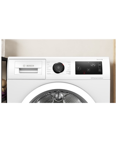 Bosch Dryer Machine with Heat Pump | WTU876IHSN | Energy efficiency class A++ | Front loading | 9 kg | LED | Depth 61.3 cm | Whi