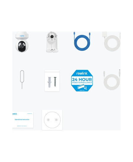 Reolink | 4K Smart WiFi Camera with Auto Tracking | E Series E560 | PTZ | 8 MP | 2.8-8mm | IP65 | H.265 | Micro SD, Max. 256 GB