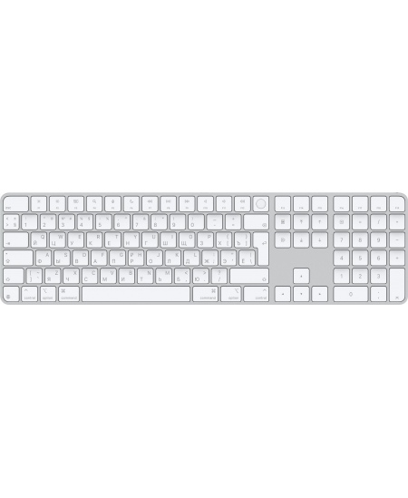 Apple Magic Keyboard with Touch ID and Numeric Keypad | Keyboard | Wireless | Russian | White