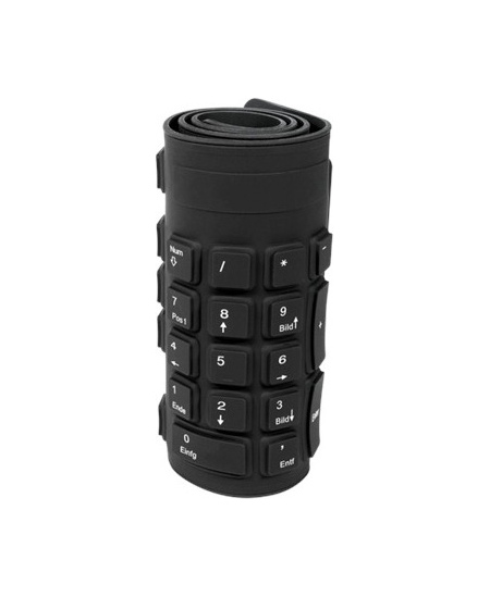 Logilink | Flexible waterproof Keyboard USB + PS/2 | ID0019A | Flexible keyboard | Wired | DE | Black
