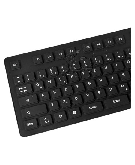 Logilink | Flexible waterproof Keyboard USB + PS/2 | ID0019A | Flexible keyboard | Wired | DE | Black