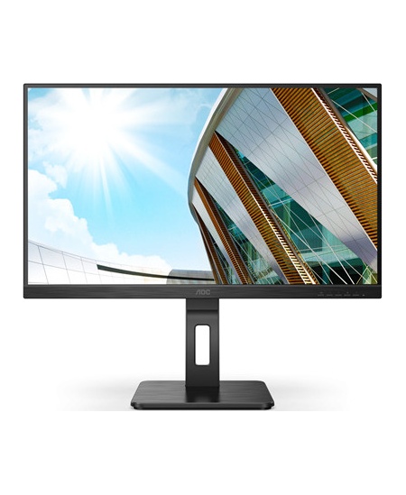 AOC Monitor U27P2 27 ", IPS, UHD, 3840 x 2160, 16:9, 4 ms, 350 cd/m², Black, Headphone out (3.5mm), 60 Hz