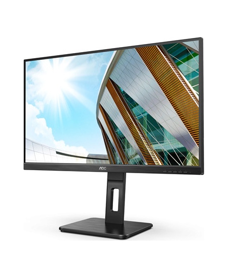 AOC Monitor U27P2 27 ", IPS, UHD, 3840 x 2160, 16:9, 4 ms, 350 cd/m², Black, Headphone out (3.5mm), 60 Hz