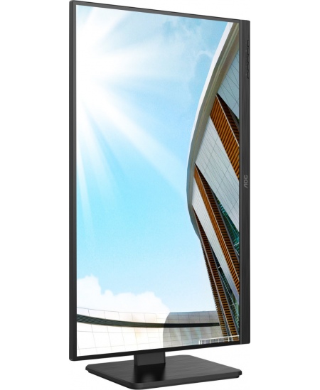 AOC Monitor U27P2 27 ", IPS, UHD, 3840 x 2160, 16:9, 4 ms, 350 cd/m², Black, Headphone out (3.5mm), 60 Hz
