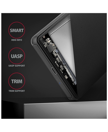 AXAGON Screwless USB 3.2 Gen 1 - SATA 6G external box for 2.5" SSD/HDD