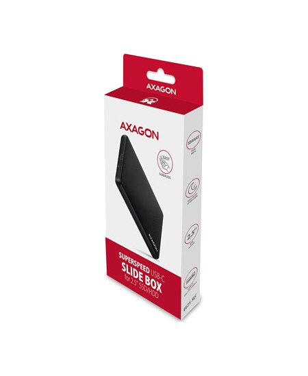 AXAGON Screwless USB 3.2 Gen 1 - SATA 6G external box for 2.5" SSD/HDD