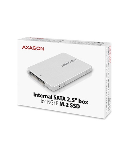 AXAGON Internal 2.5" box with SATA interface for M.2 SATA SSD