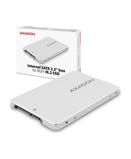 AXAGON Internal 2.5" box with SATA interface for M.2 SATA SSD