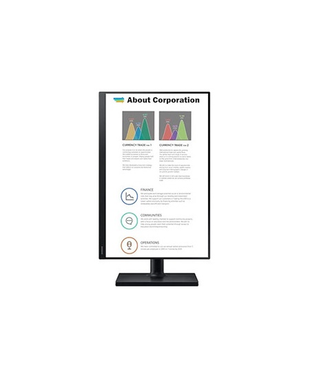 Samsung | Flat Monitor | LF24T450GYUXEN | 24 " | IPS | FHD | 16:10 | 75 Hz | 5 ms | 1920 x 1200 | 250 cd/m² | HDMI ports q