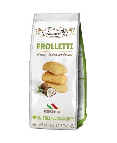 Itališki sausainiai LAURIERI Frolletti, su kokosu, 200 g