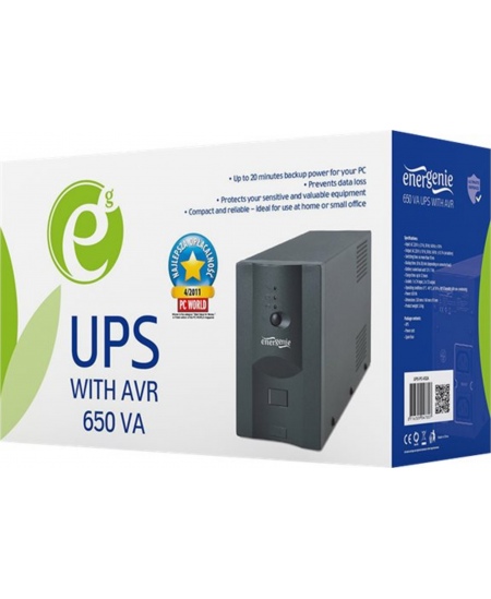 EnerGenie | UPS UPS-PC-652A with AVR | 650 VA | 220 V | 220 V